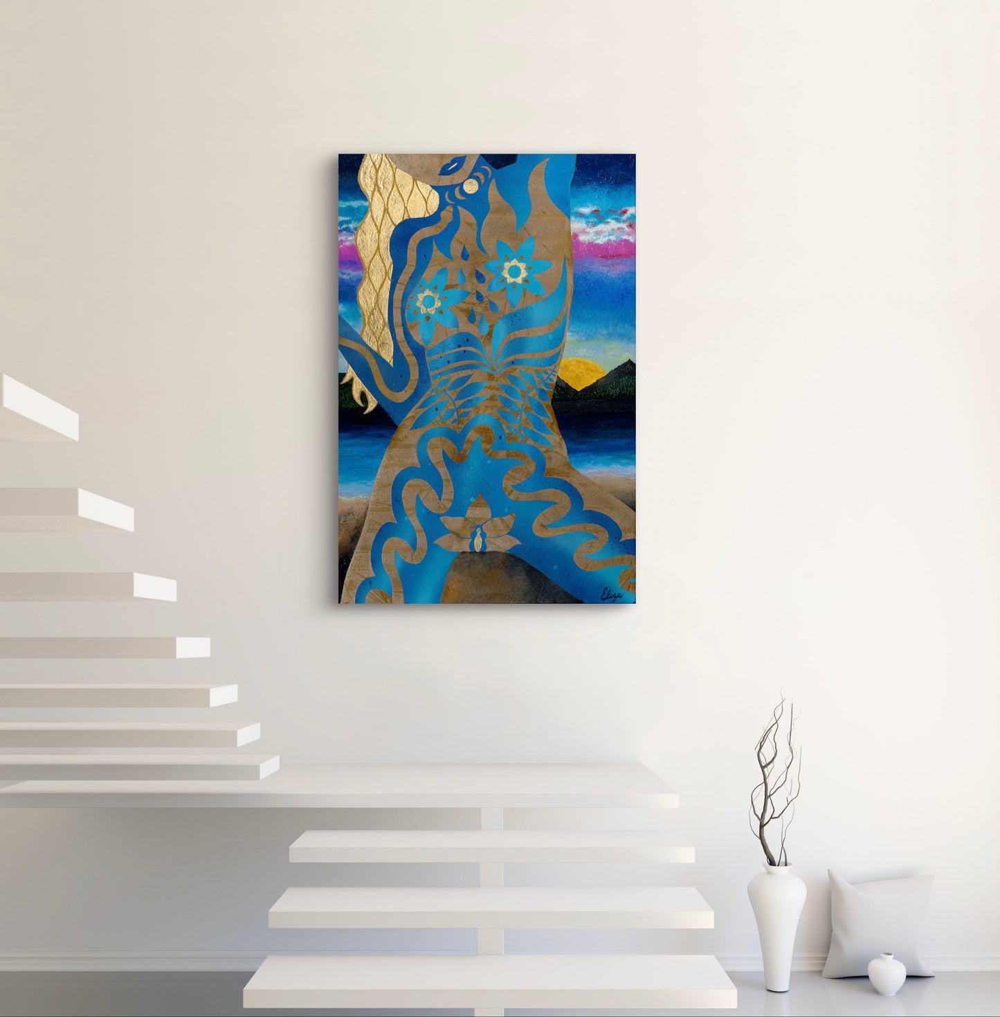 "Golden Lotus" Art Prints