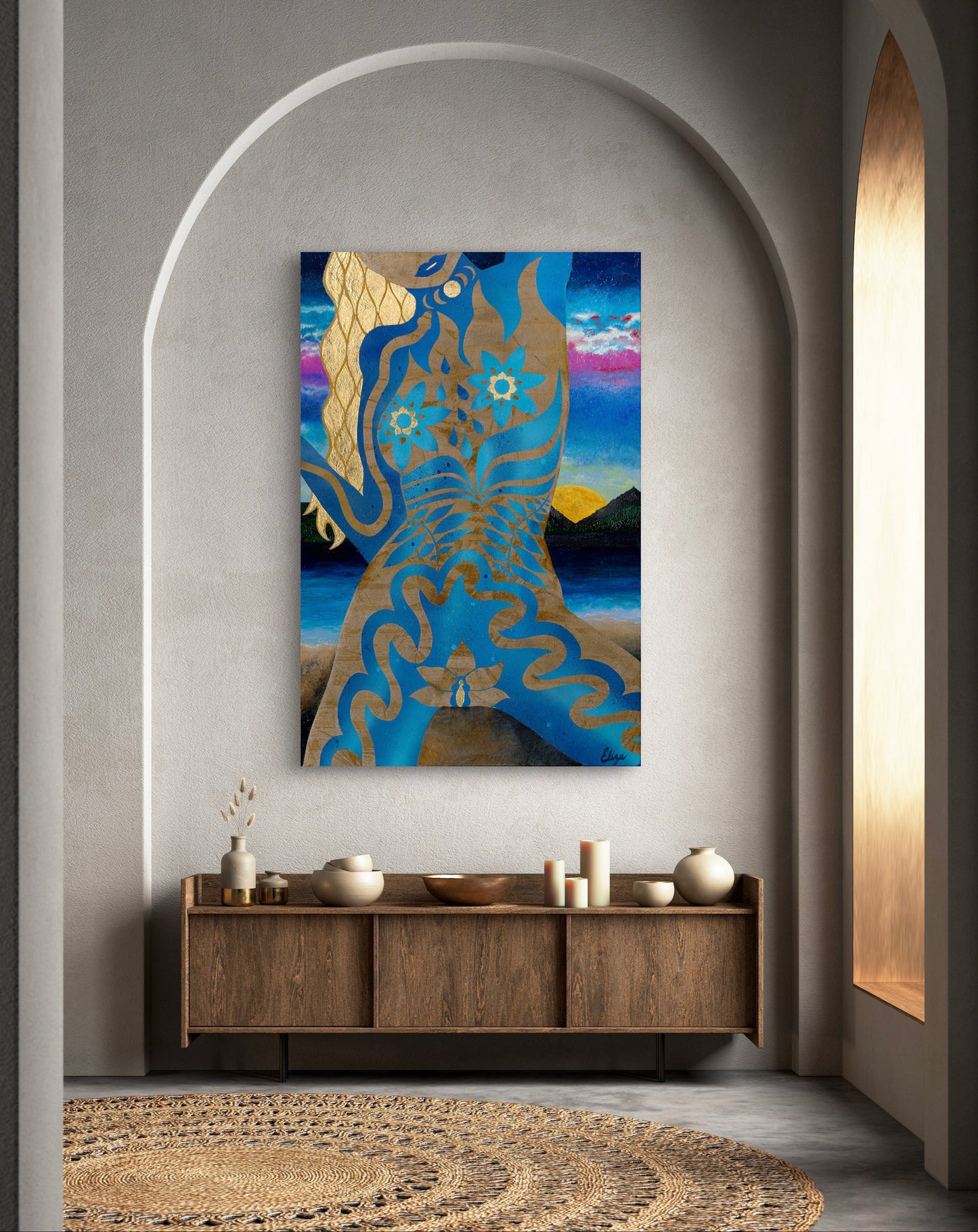 "Golden Lotus" Art Prints